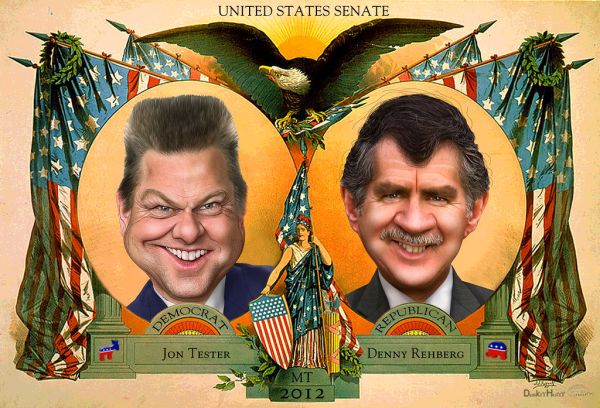 Campaign Poster - Tester vs. Rehberg MT Senate 2012