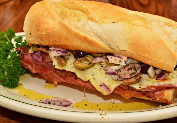 Mmm...coppa, mortadella, provolone, olives and onions
