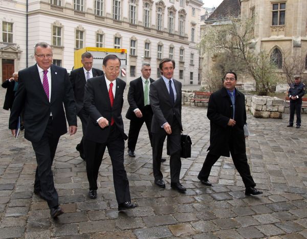 UN-Generalsekretär Ban Ki Moon zu Besuch in Wien