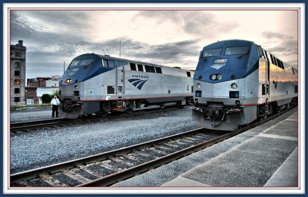 Amtrak empire builders at Spokane WA.