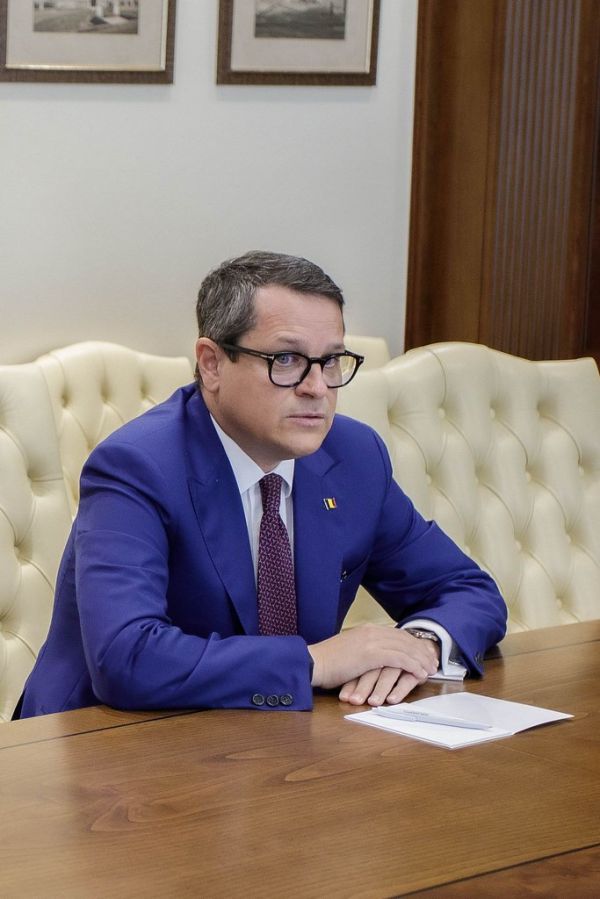 17.08.2022 - Întrevederea Președintelui Parlamentului, Igor Grosu, cu directorul Serviciului Român de Informații, Eduard