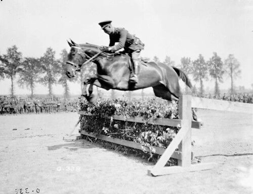 Jumping competition (Canadian Corps Horse Show, Reningelst, Belgium) / Concours de saut à cheval dans le cadre du specta