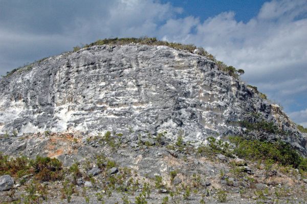 Calcarenitic eolianites over calcrete paleosol over calcarenitic eolianites (Grotto Beach Formation over Owl's Hole Form
