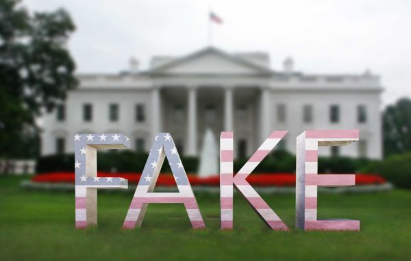 Trump im weißen Haus Fake News