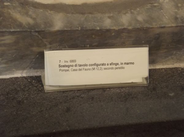 National Archaeological Museum of Naples - Mosaics from Pompeii - Sostegno di tavolo / Table support