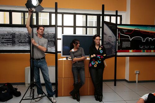 filming 'C'erano un indiano, un'inglese e una francese'