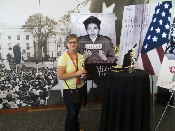 Diane with one of the SPLC's Oscar awards