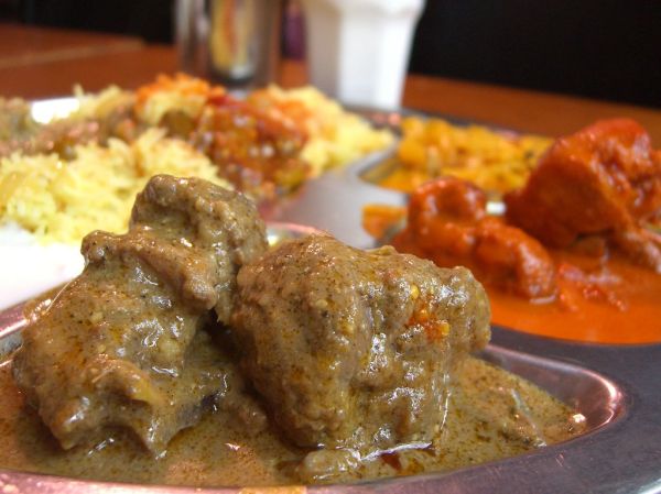 Goat Korma, Butter Chicken, Cabbage Stir-fry with Pilau Rice and Teh Tarik - Cafe Zam Zam