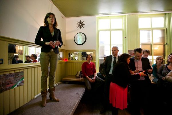 Annelien Bredenoord bij de kick off campagne Utrecht Verandert