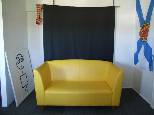 Yellow Couch In Studio TDES