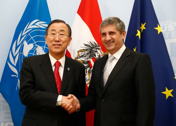 UN-Generalsekretär Ban Ki Moon zu Besuch in Wien