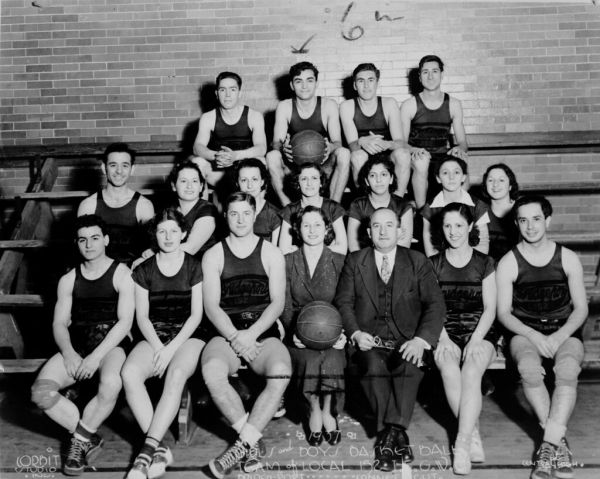 The ILGWU Local 152 men's and women's basketball team from Central High, Bridgeport, Connecticut