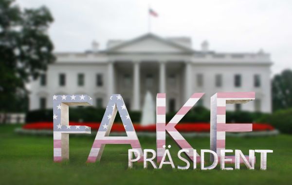 Trump im weißen Haus Fake News Präsident