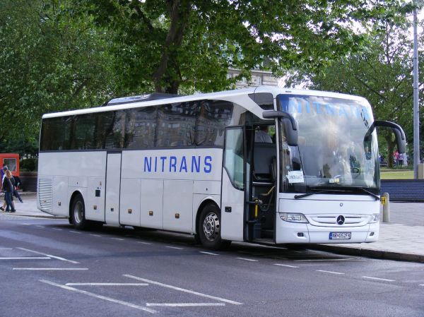 Mercedes Benz Tourismo NR 052FK, Nitrans MG s.r.o. Autobusová doprava , Nitra, Slovakia. London, July 2010.