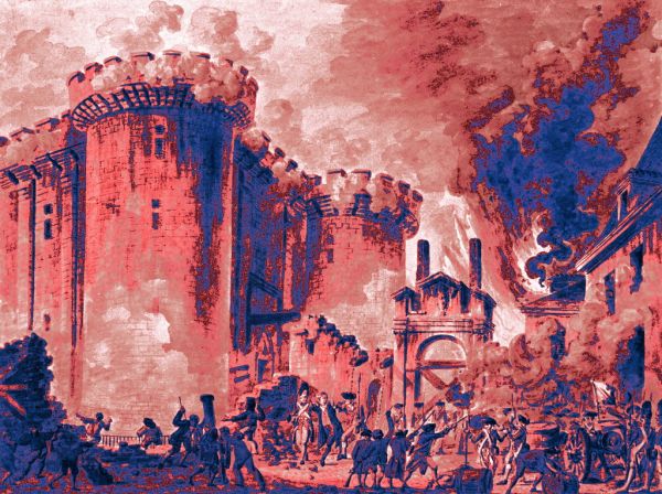 Color Manipulation Red Blue - Überlegungen Farbe Sanguine Blau - The Storming of the Bastille Pris de la Bastille Sturm 