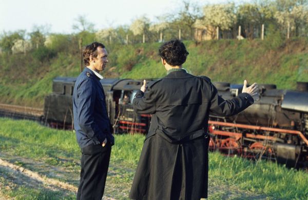 143. Der Lokführer steigt aus und kommt uns grüßen. Deutsche Reichsbahn ( DDR ).