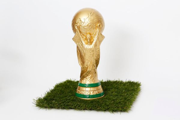 Weltpokal auf Rasen
