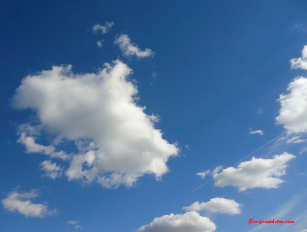 Clear sky and clouds