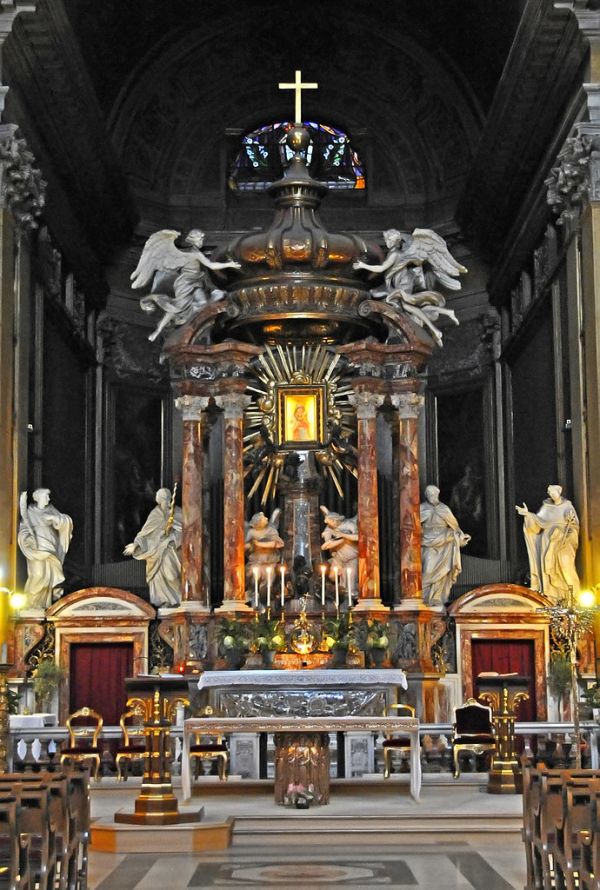 Italy-0048 - Altar of Santa Maria del Carmelo in Traspontina