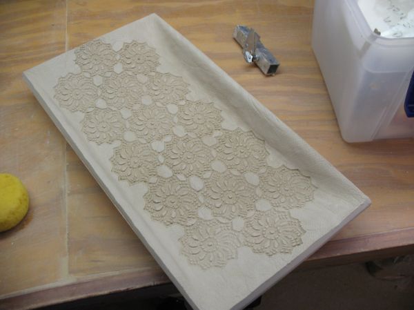 lace inlay tray