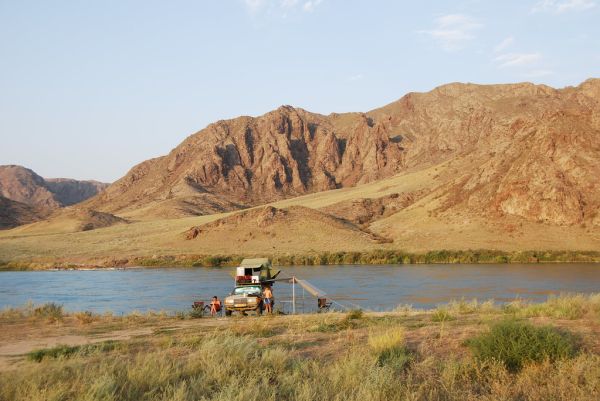 Camping at a beautiful spot, in a Gorge north of Almaty, Kazachstan