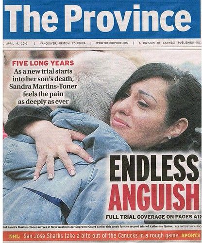 Sandra Martins-Toner, a mother relives the horror of her murdered son.