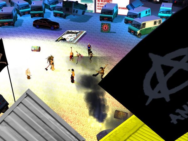1 MAI 2010 BERLIN DEMONSTRATIONEN UND KRAWALLE IN SECOND LIFE
