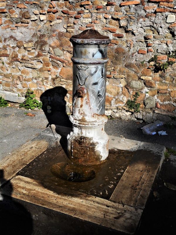 The fountain at Aventino in Rome, set of the film by Paolo Sorrentino 'The Great Beauty'