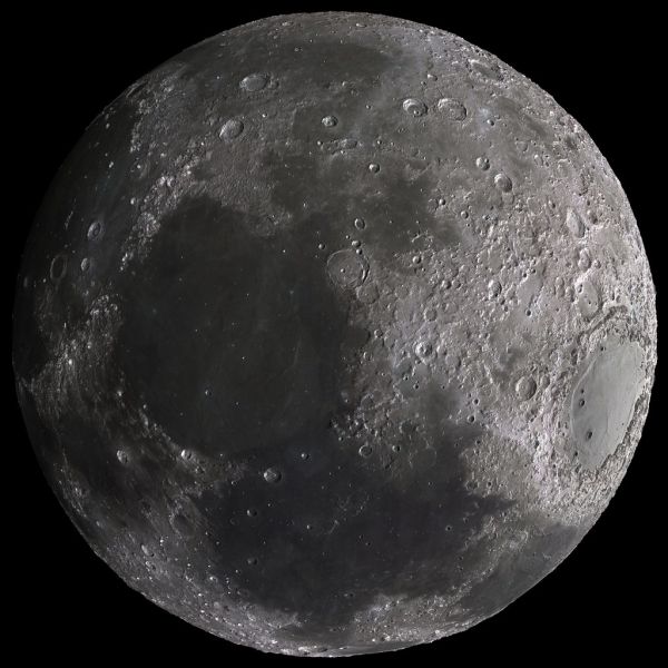 Moon DEM With Satellite Imagery Overlay
