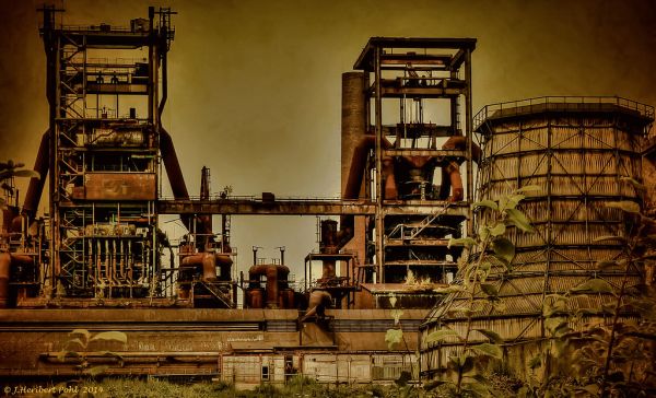 Industrie-Ruine Hochofenwerk Phoenix-West, Phoenix-West in Dortmund-Hörde -- Industrial ruin blast furnace Phoenix West,