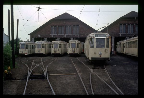 1978 Motrices S de la NMVB au dépôt de Grimbergen