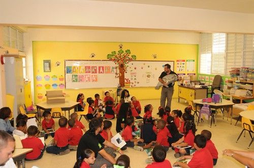 September 29, 2011 Education efforts at Las Mareas Elementary School in preparation to receive Tuque, the manatee as a n