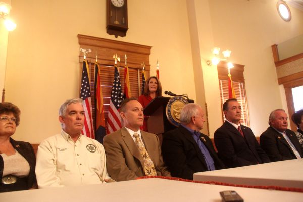 Michele Bachmann with lawmakers