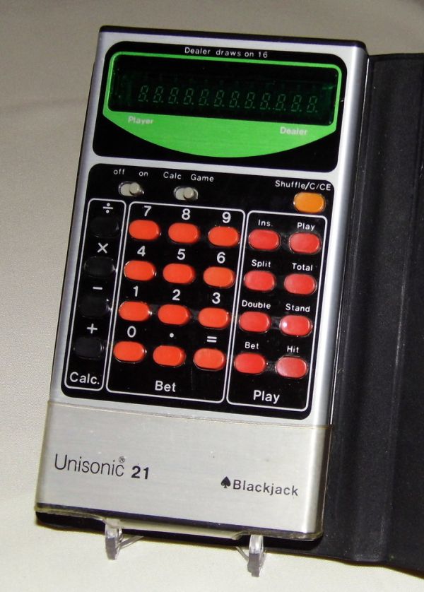 Vintage Unisonic 21 Pocket 'Jimmy the Greek' Blackjack Handheld Game & Calculator, Made in Taiwan, Circa 1977
