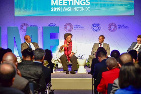 IMF-World Bank Seminar: Toward a More Integrated Caribbean with panelists OECS’ Didacus Jules, Guyana’s Winston Jordan, 