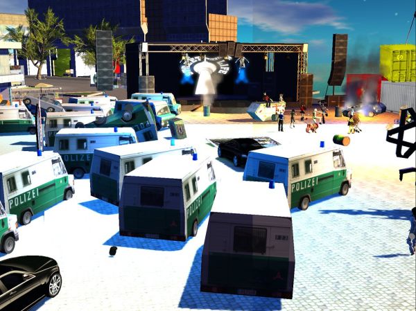 1 MAI 2010 BERLIN DEMONSTRATIONEN UND KRAWALLE IN SECOND LIFE