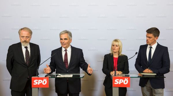 Pressekonferenz nach Sitzung des SPÖ-Bundesparteivorstands.