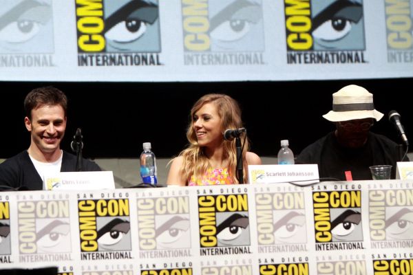Chris Evans, Scarlett Johansson & Samuel L. Jackson